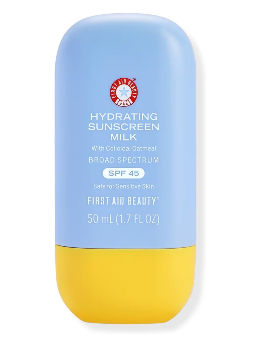 First Aid Beauty NIB Broad Spectrum Sunscreen Milk Full Size 1.7oz SPF 45